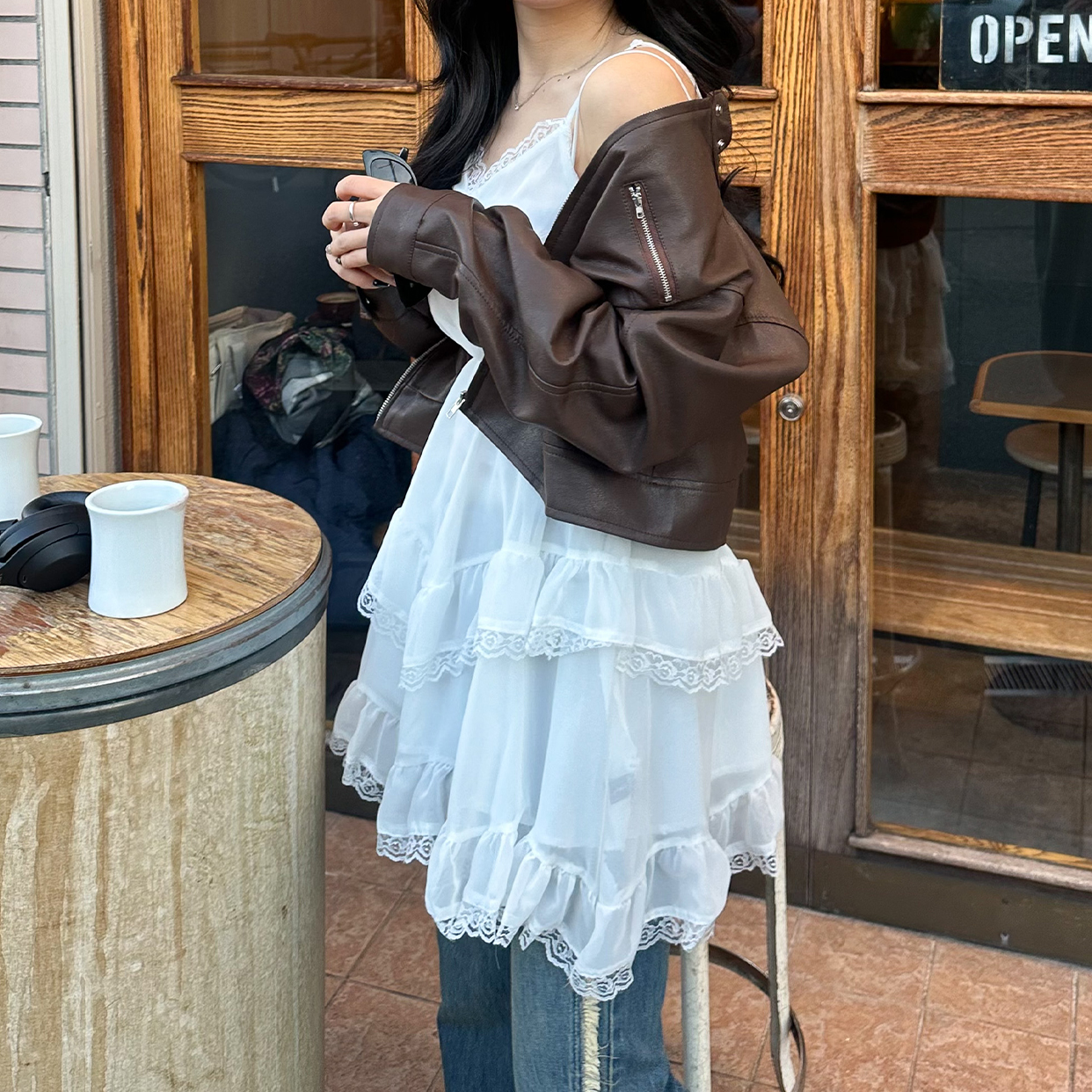 フェイクレザージッパージャケット | ファッション通販サイト NUGU