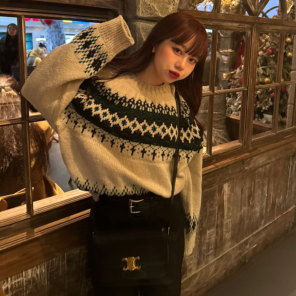 オーバーフィットノルディックニット | ファッション通販サイト NUGU