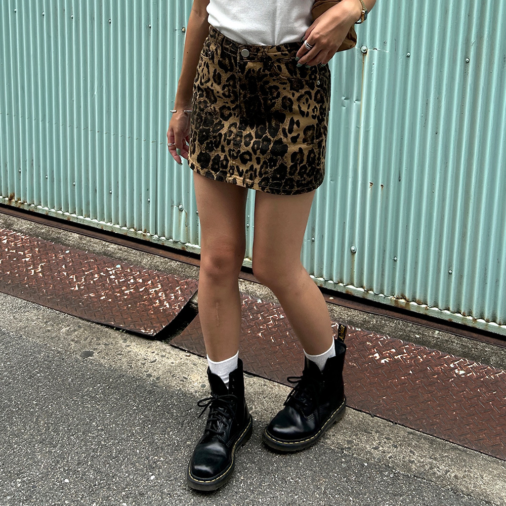 ブラウンレオパードミニスカート | ファッション通販サイト NUGU