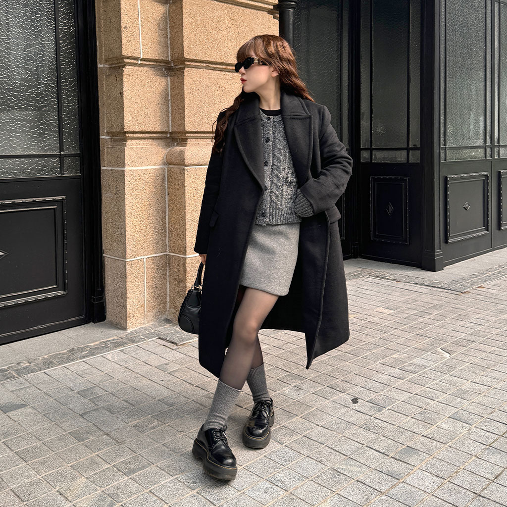 ビッグカラーシングルコート | ファッション通販サイト NUGU