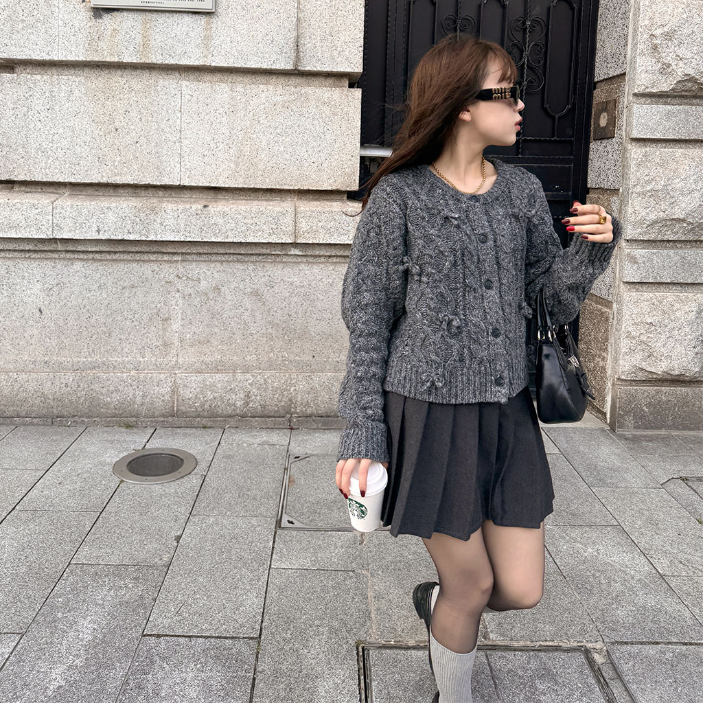 プリーツウールテクスチャーミニスカート | ファッション通販サイト NUGU