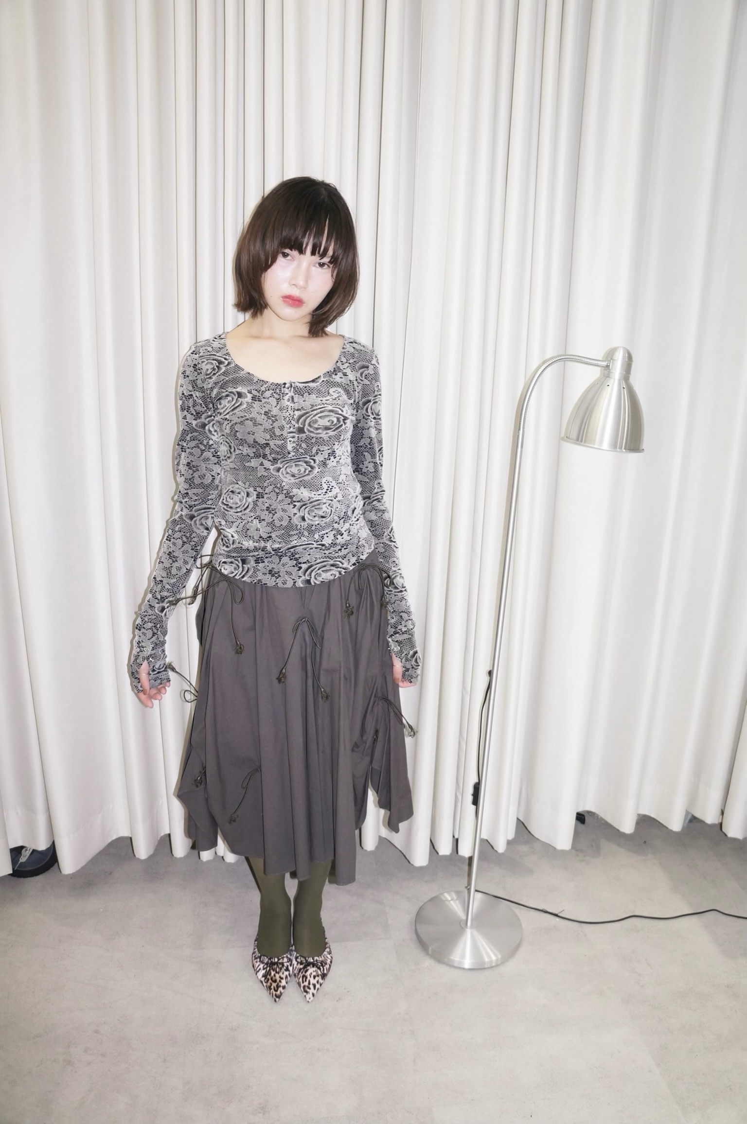 shirring ribbon SK / シャーリングリボンスカート | ファッション通販