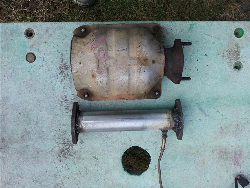 パジェロミニ オリジナル触媒（ストレート）取り付けの巻（三菱