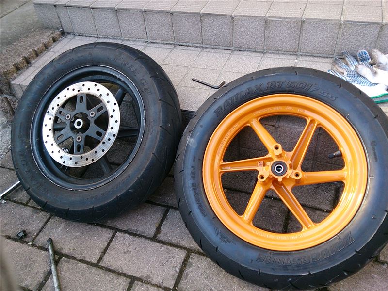 NSR50 フロントホイール交換（ホンダ NSR50）by matsu. - みんカラ