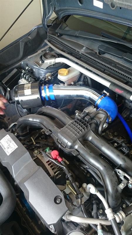 カーボンチャンバー エアインテーク取付け （スバル インプレッサ G4