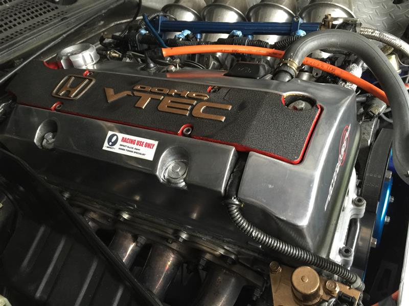 コイルカバー文字とVTECソレノイド ゴールド塗装(3回塗り目