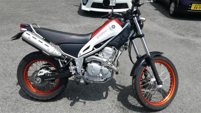 セロー250オレンジリム取り付け（ヤマハ トリッカー）by Werdna - みんカラ