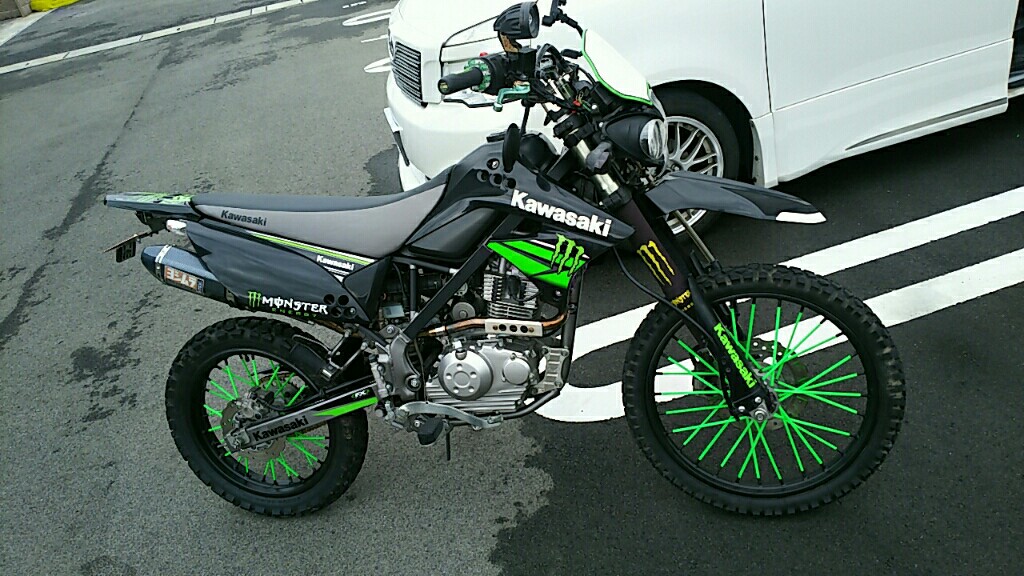 KLX250 17インチホイール 前後セット+ショートスタンド KLX250 17 KLX