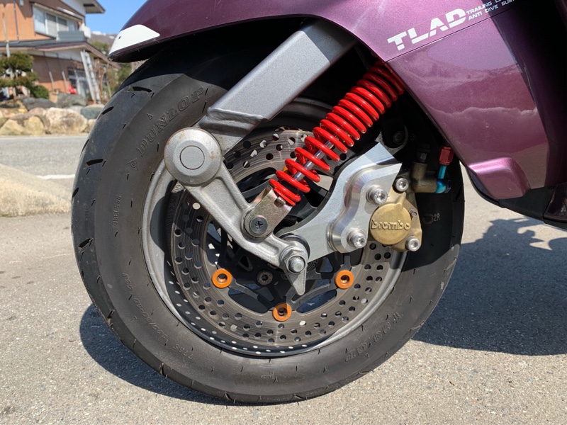 フロントショックユニット交換（ホンダ リード90）by ぴよひよこ