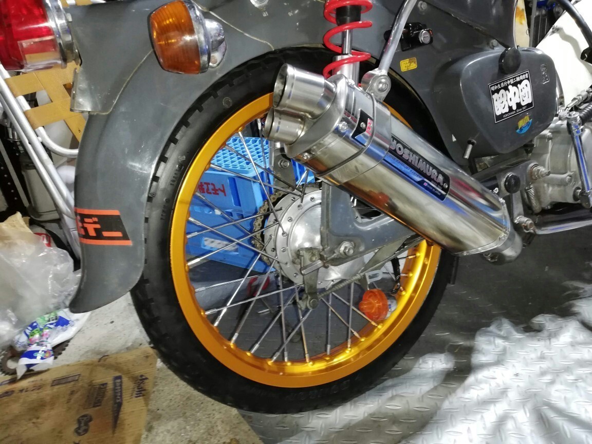 スーパーカブ 17インチ スポーク張り アルミリム❗①（ホンダ スーパー