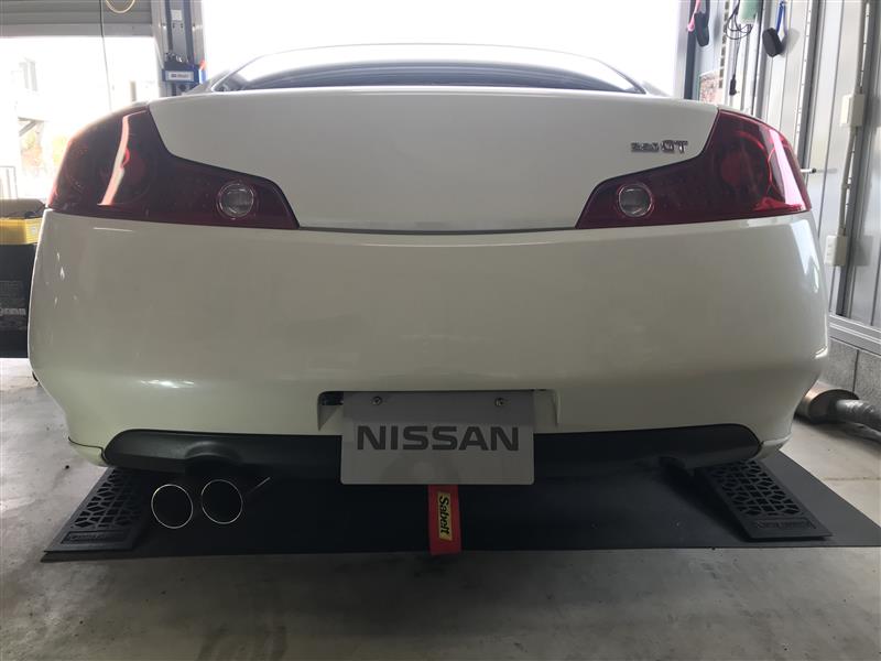 CPV35にZ33用マフラーを流用してみた。③（日産 スカイラインクーペ