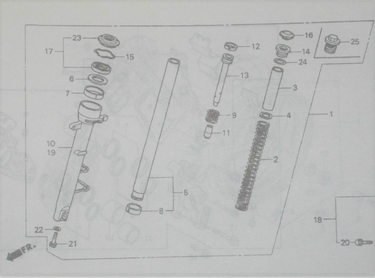 スズメ蜂 ＞＞ フロントフォーク 部品発注へ（ホンダ ホーネット250