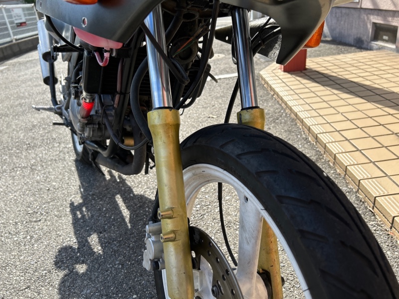 フロントフォークのOHとインナーチューブの新品流用（ヤマハ TZR50R