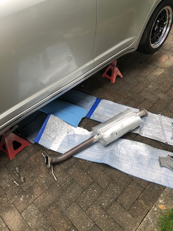 R'sサイレントセンターマフラーの修理と排気効率改善？24年8月（スズキ