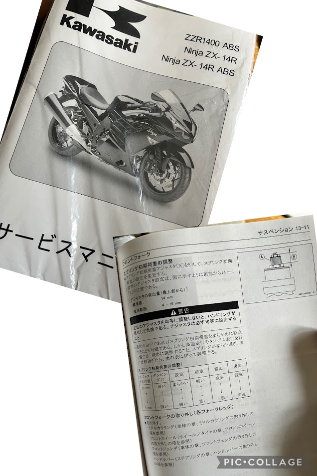 F＆Rサスのプリロード調整をしてみた（カワサキ NINJA ZX14R）by mr