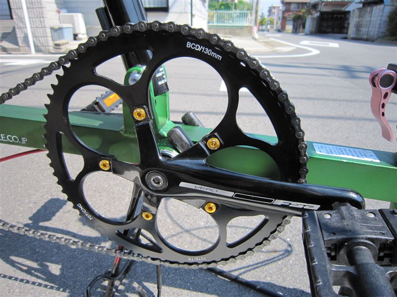 ノーブランド 70T 130mm チェーンリング 7075 ブラック のパーツ