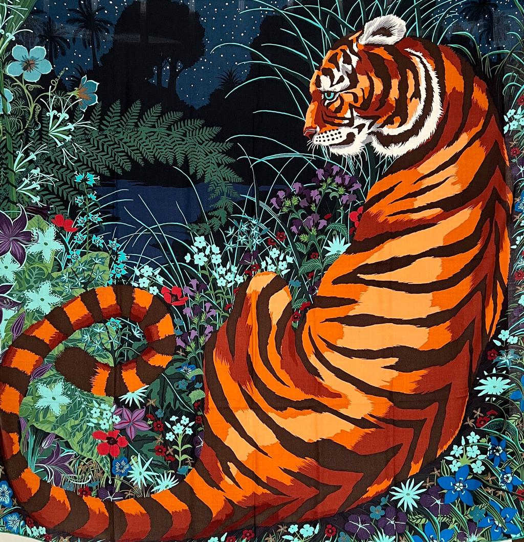 Tyger tyger blue - Hermès Scarf Details | Scarf Sage