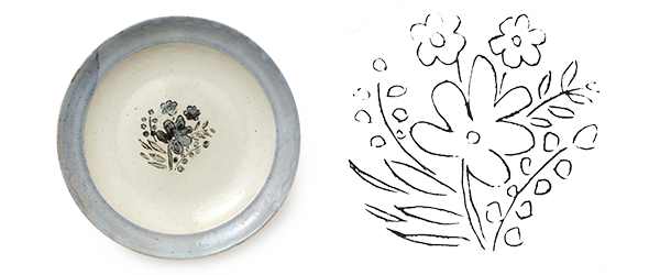 伊賀石本 | 花絵皿 | 東屋