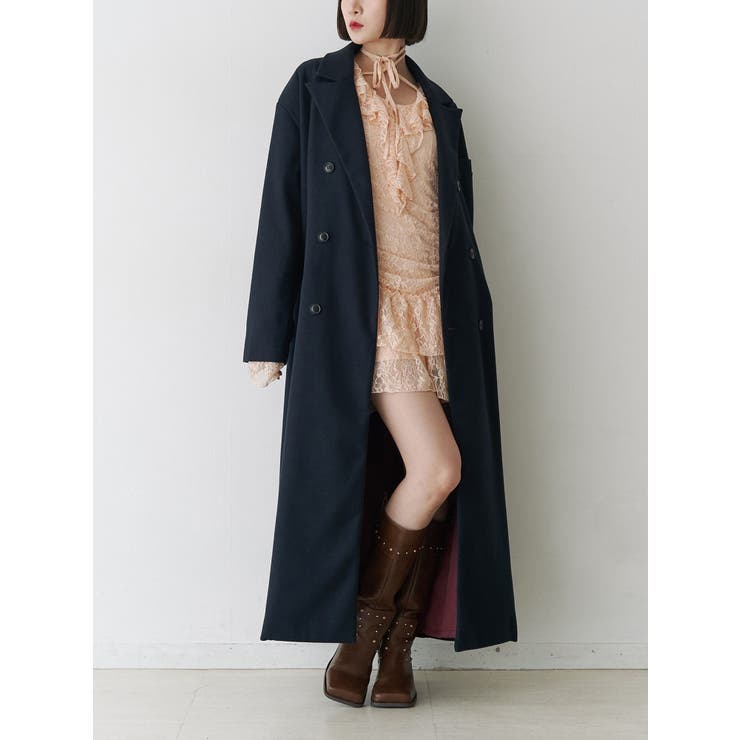 ダブルブレストロングコート[品番：MKSW0060031]｜jouetie（ジュエティ