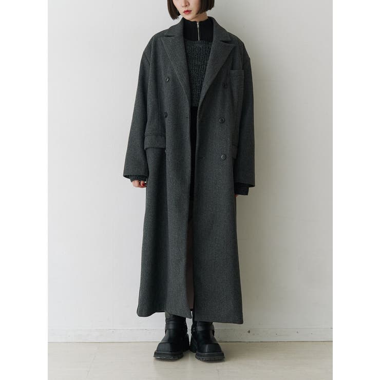 ダブルブレストロングコート[品番：MKSW0060031]｜jouetie（ジュエティ