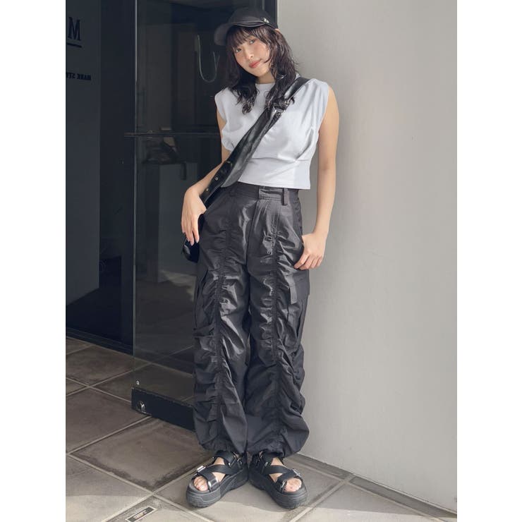 シャーリングカーゴパンツ【セットアップ着用可】[品番：MKSW0062901