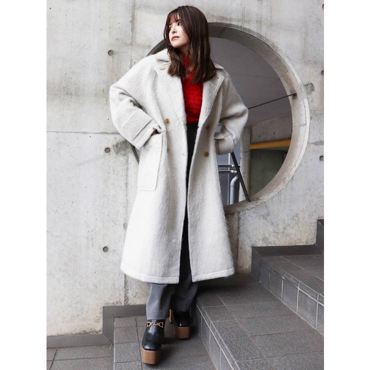 シャギーオーバーコート[品番：MKSW0047582]｜MURUA（ムルーア）の