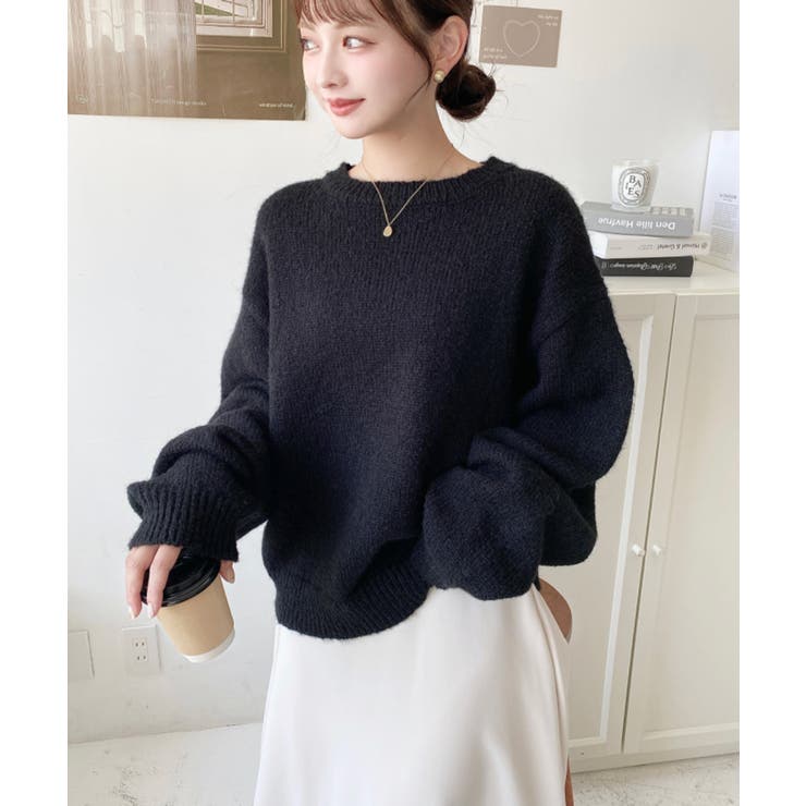 モヘアライクベーシックニットプルオーバー[品番：ERMW0004022