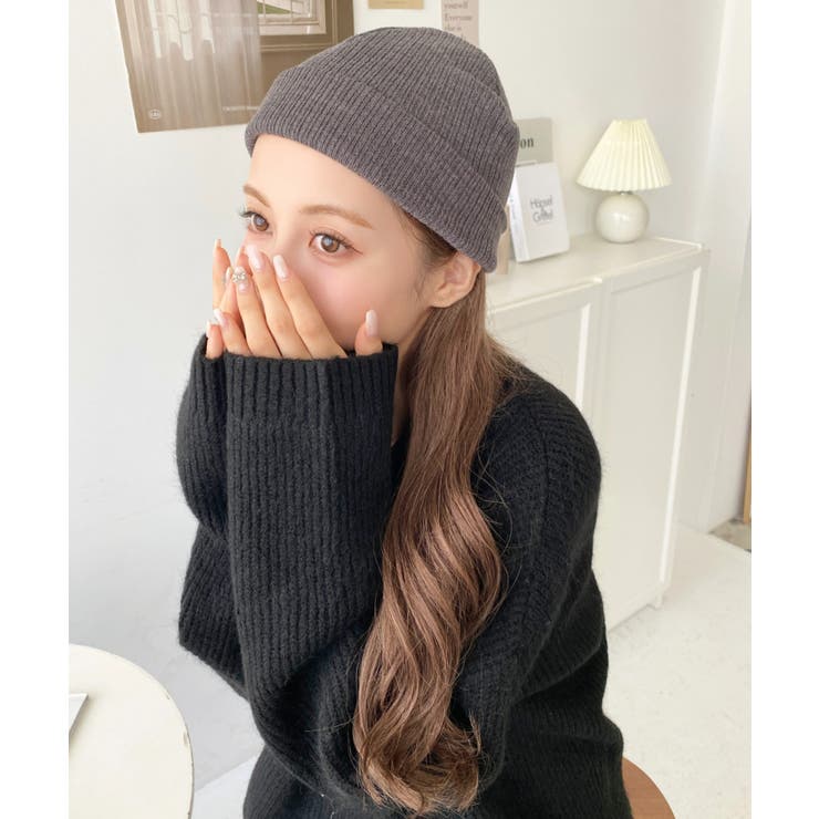 リブ編みニット帽[品番：ERMW0004189]｜moment+（モーメントプラス）の