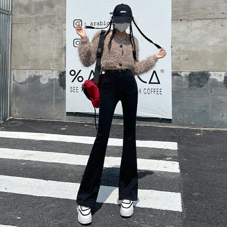 デニム ハイウエストフレアパンツ ブーツカット[品番：COCW0004899
