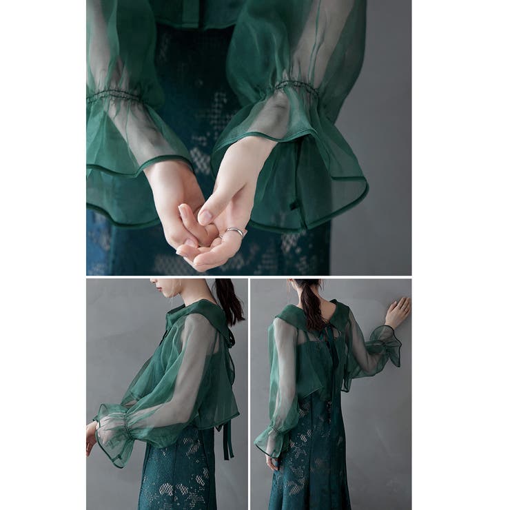 etoll エトル シアーブラウス&マーメイドキャミソール[品番