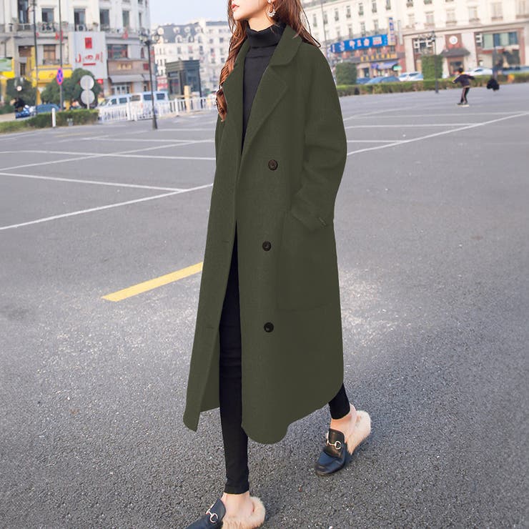 ロングチェスターコート レディース アウター[品番：AMSW1777330