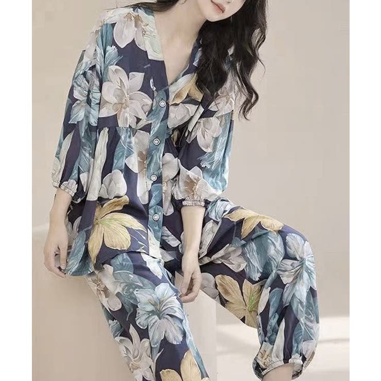 総柄パジャマ レディースルームウェア春夏[品番：AGCW0005644