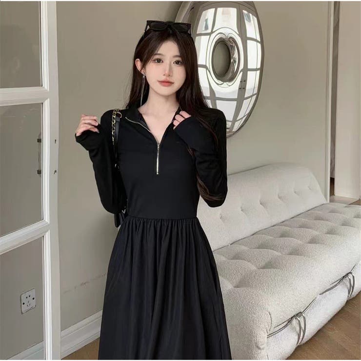 ワンピース 長袖 ロングワンピース[品番：AKIW0004574]｜And Kawaii