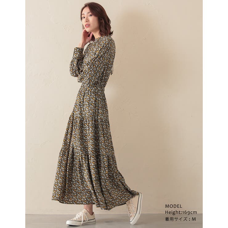 ワンピース マキシワンピース ハイネックワンピース[品番：QU000006226