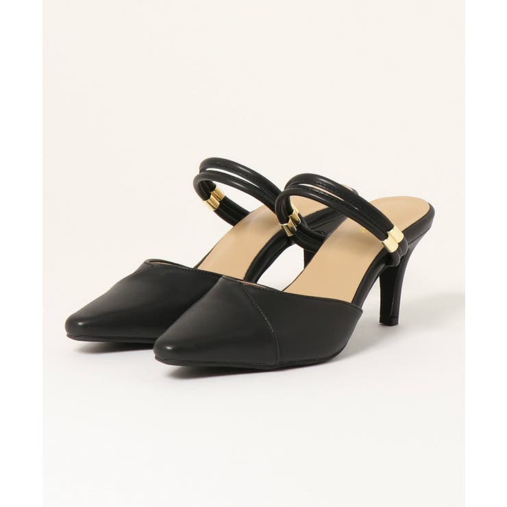 ポインテッド2WAYストラップミュール 7cmヒール minia[品番