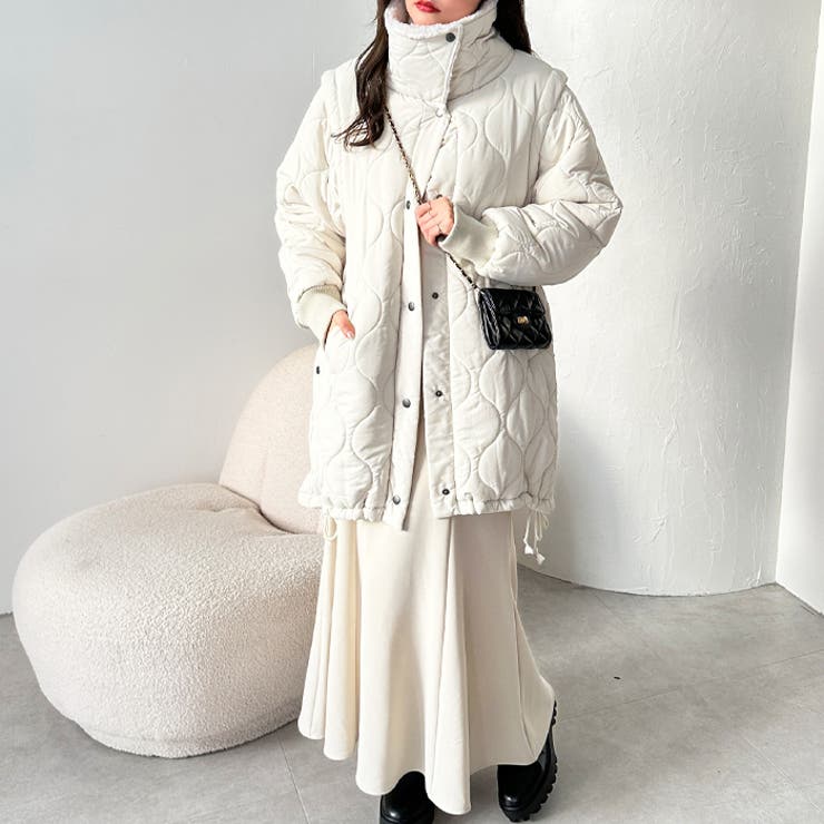 衿ボアマルチウェイキルティングコート[品番：GERW0010418]｜GeeRA