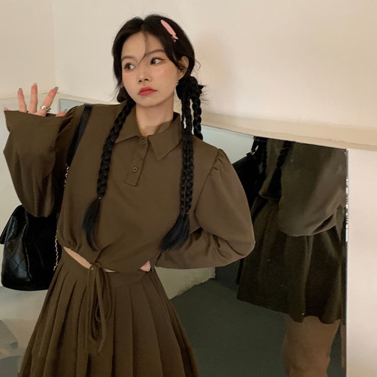 赤字覚悟！処分セール】若く見えるポロTシャツ&プリーツスカート