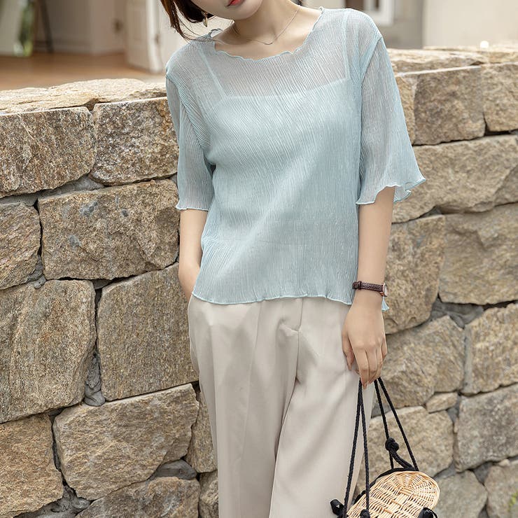 トップス シースルー 半袖[品番：TY000007196]｜teddyshop（テディー