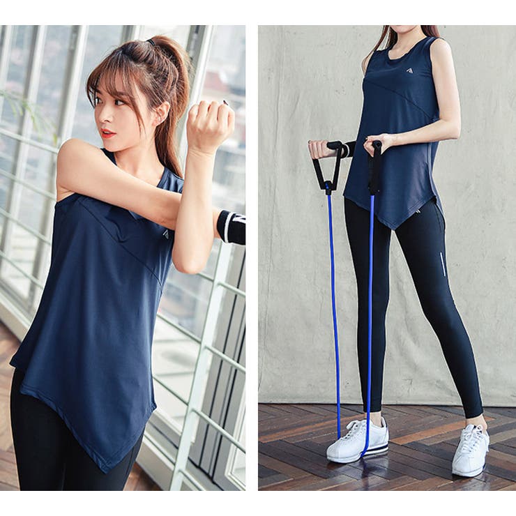 ヨガ レギンス タンクトップ[品番：TY000008423]｜teddyshop（テディー