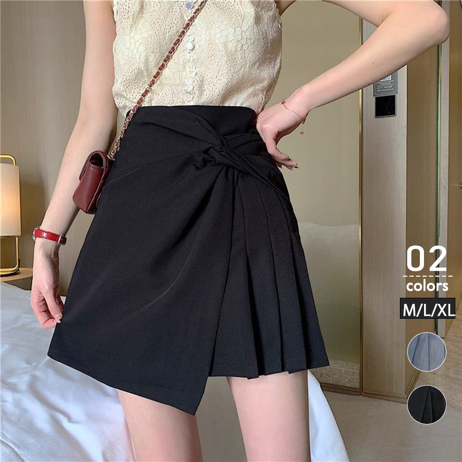 プリーツスカートミニスカート キュロット韓国 スカート[品番