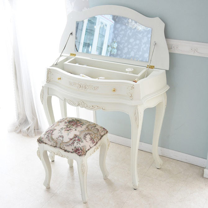 PALMA アンティーク ホワイト マホガニーのエレガント コンソール