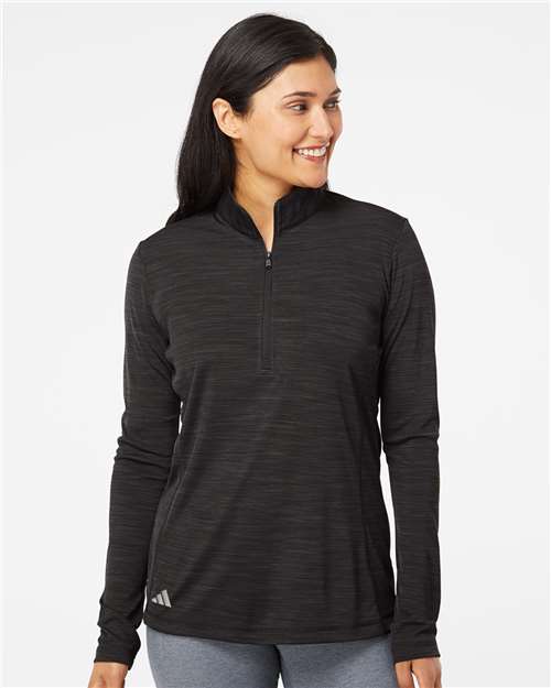 Adidas A476 - Women's Lightweight Mélange Quarter-Zip Pullover