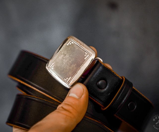 送料無料】台湾 ヒコックバックルベルト-ヴィンテージ紳士ベルト