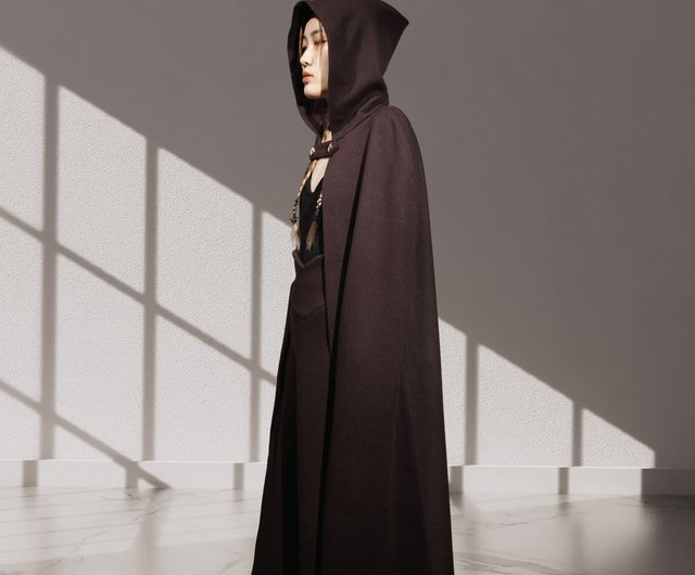 香港 ゴシックケープコート | ウールケープ フード付き ロング丈