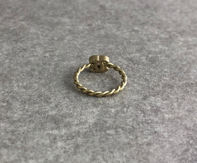 日本直送 名牌中古包 】CHANEL シャネル リング ゴールド ココマーク