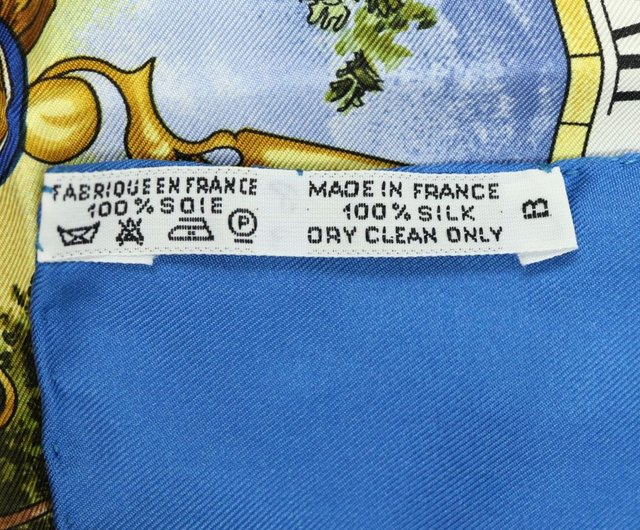 エルメス カレ 90 時の輪舞 ブルー スカーフ - 01264 Fingertips