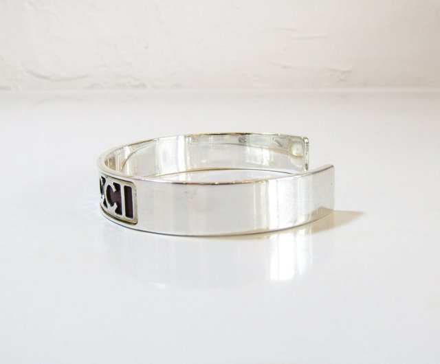 OLD GUCCI オールドグッチ ヴィンテージ シルバー925 ワインレッド