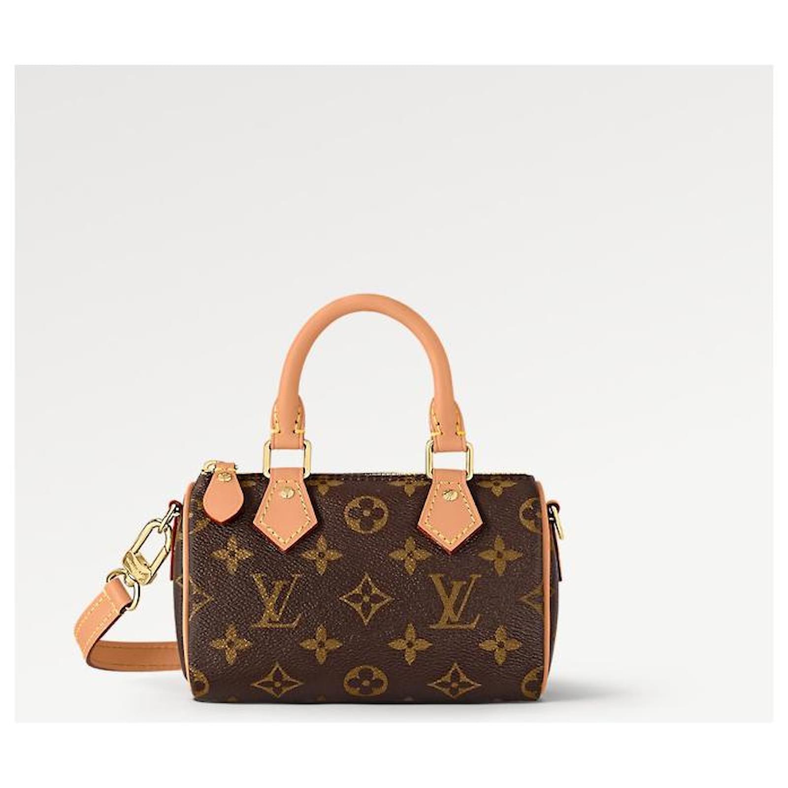 Louis Vuitton LV Speedy Nano neu Braun Leinwand ref.955221 - Joli