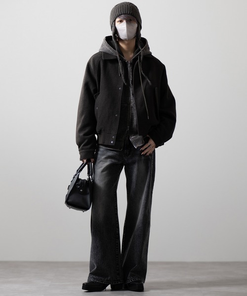 CLEL | 【CLEL】Wool Blend Tech Melton 2Way Blouson / ウール