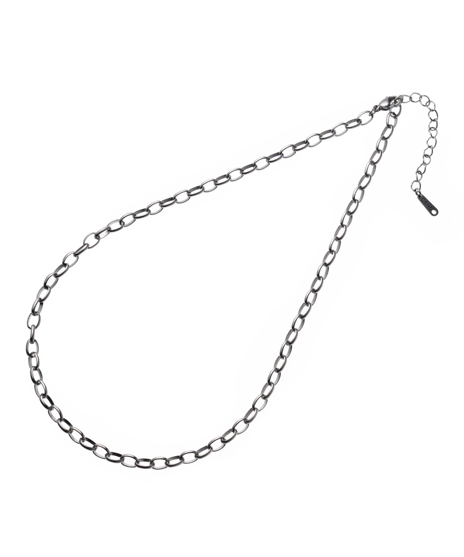 シルバー]リングチェーンネックレス